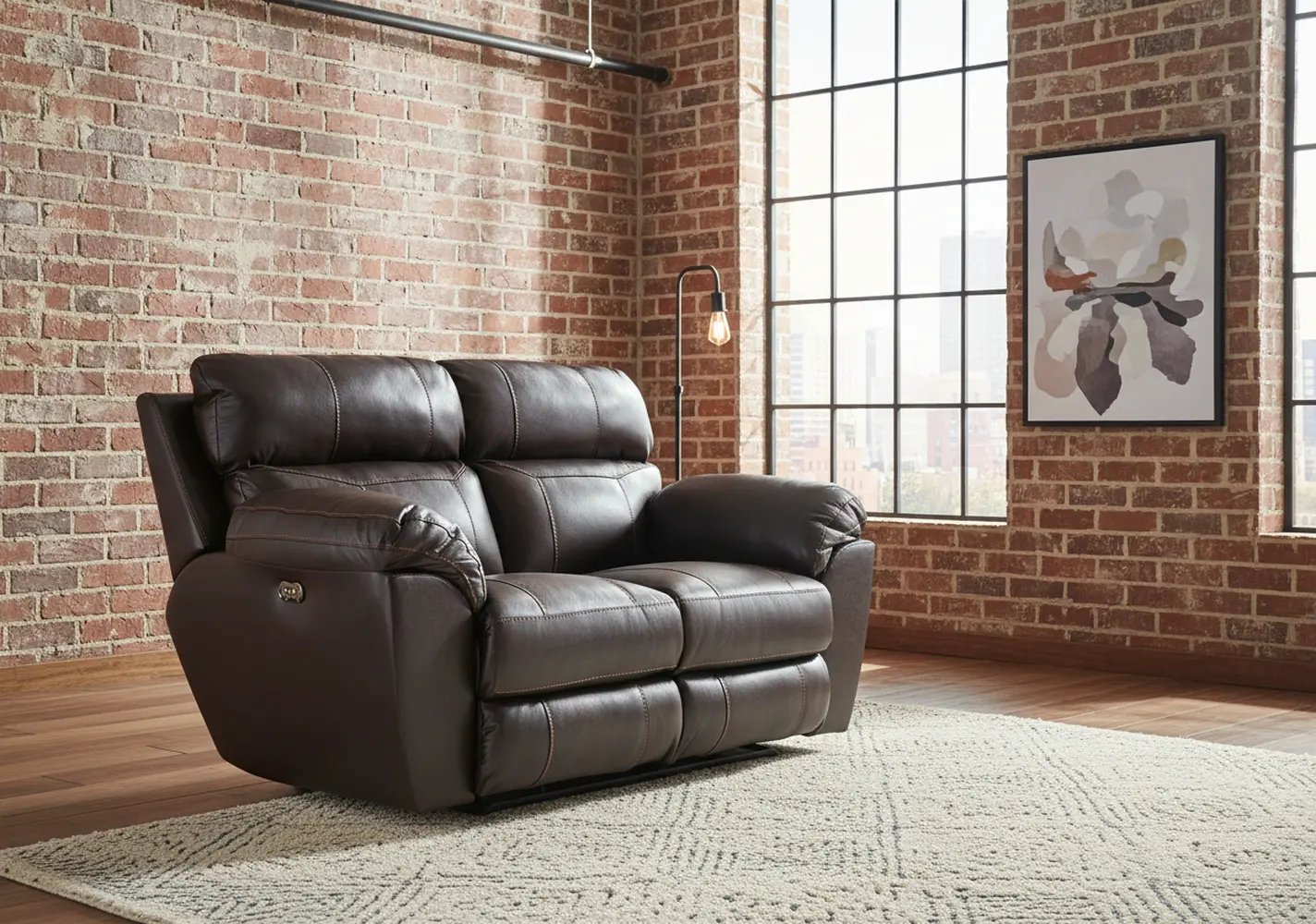 64072 Costa Brown Leather Lay-Flat Power Reclining Loveseat-11