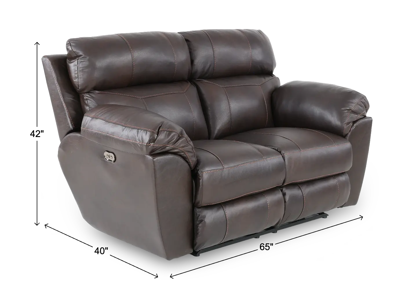 64072 Costa Brown Leather Lay-Flat Power Reclining Loveseat-3