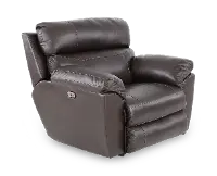 64070-7/1273-89 Costa Brown Leather Lay-Flat Power Recliner