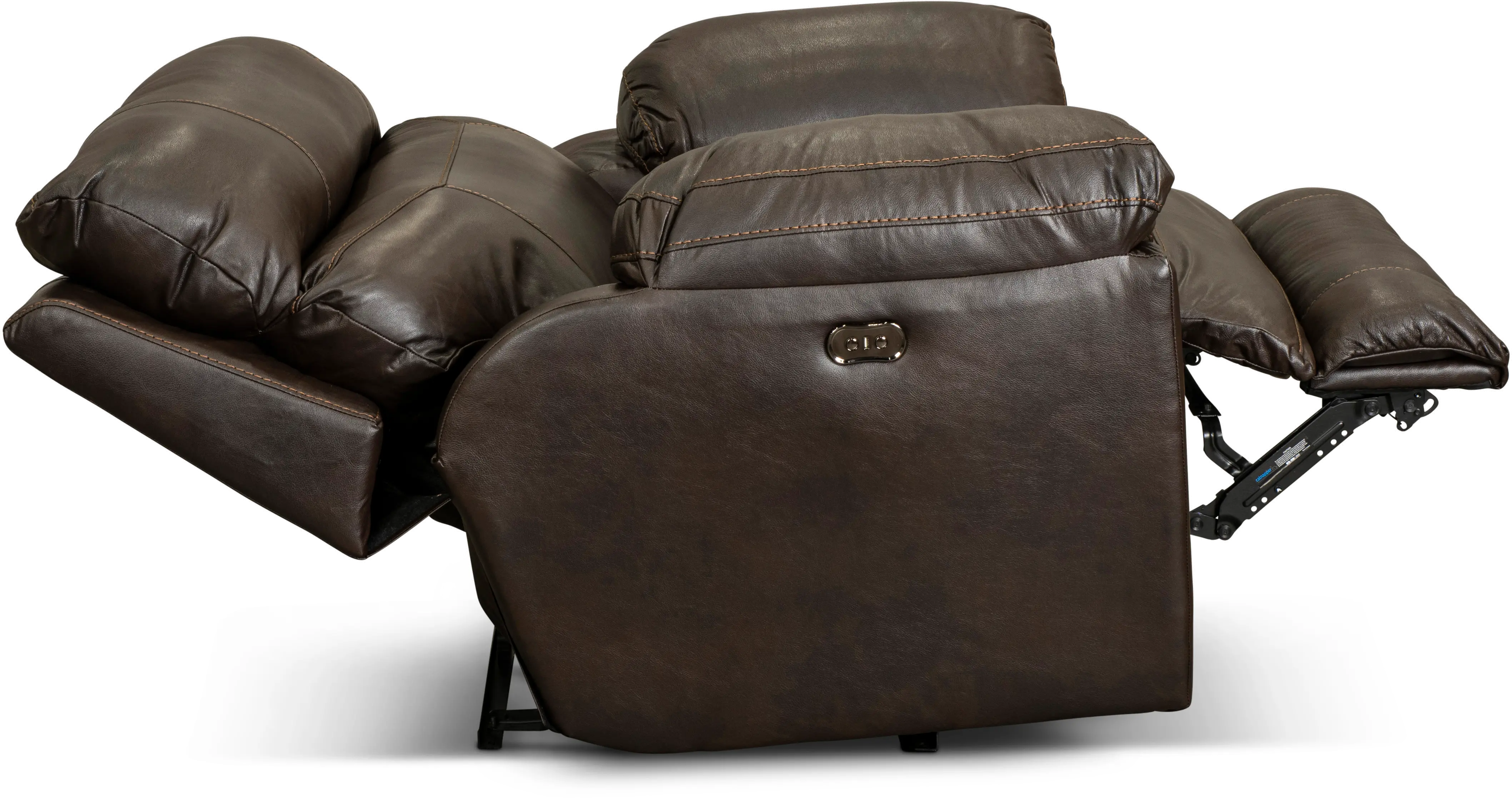 64070-7/1273-89 Costa Brown Leather Lay-Flat Power Recliner-2