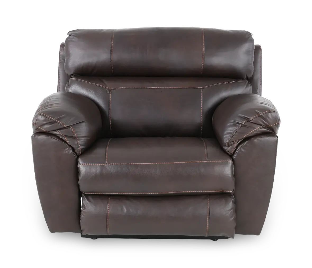 64070-7/1273-89 Costa Brown Leather Lay-Flat Power Recliner-4