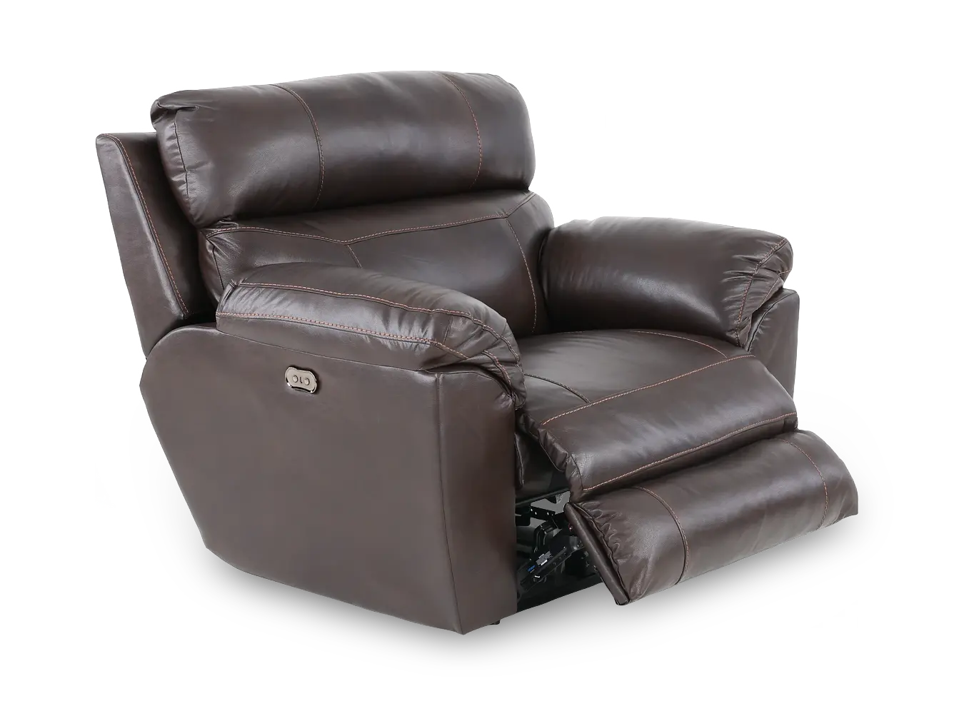64070-7/1273-89 Costa Brown Leather Lay-Flat Power Recliner-5