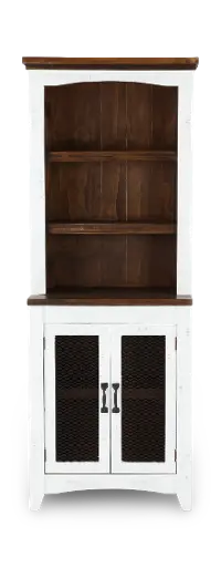 Pueblo Rustic White Bookcase