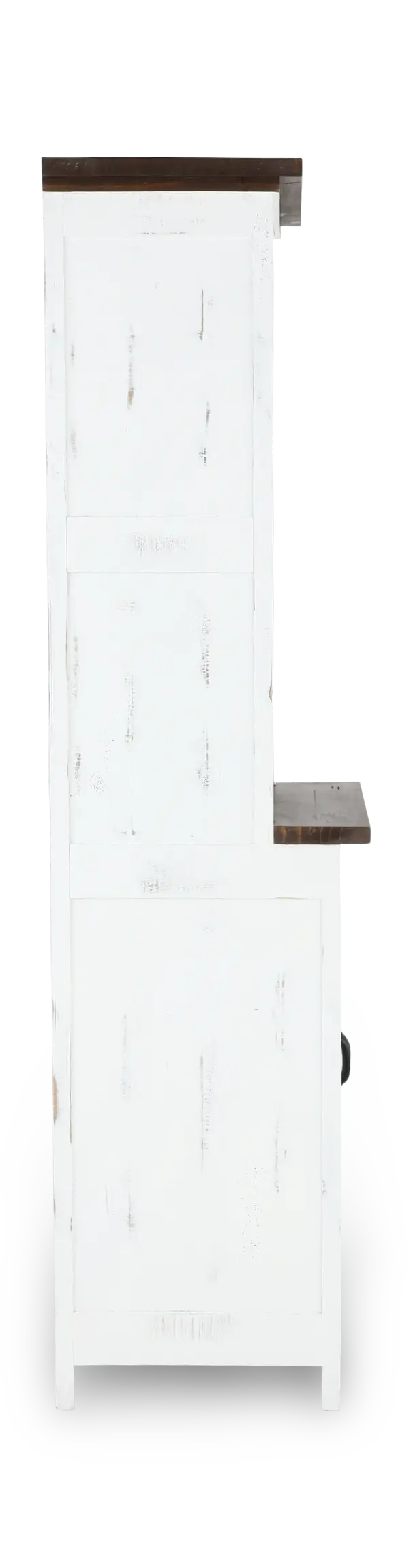 Pueblo Rustic White Bookcase-5