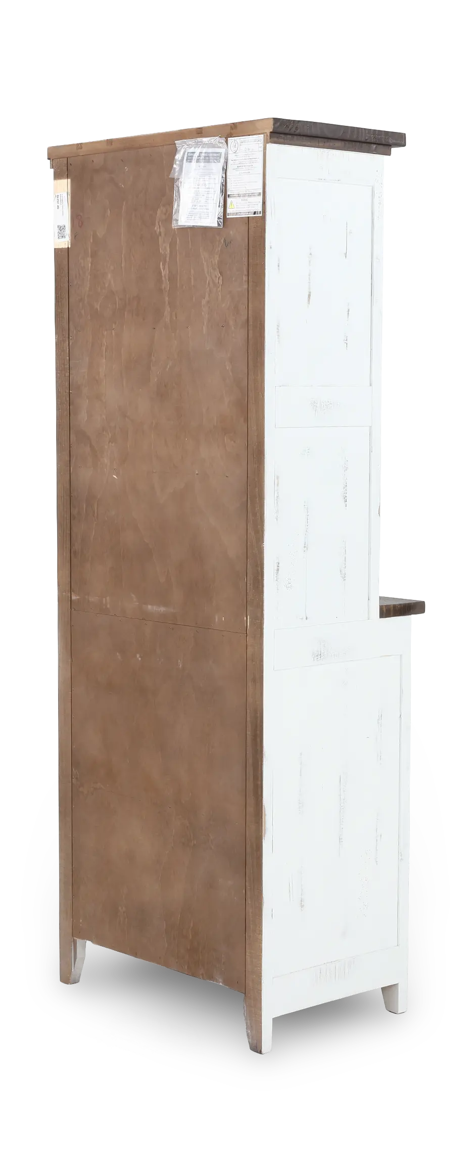 Pueblo Rustic White Bookcase-6