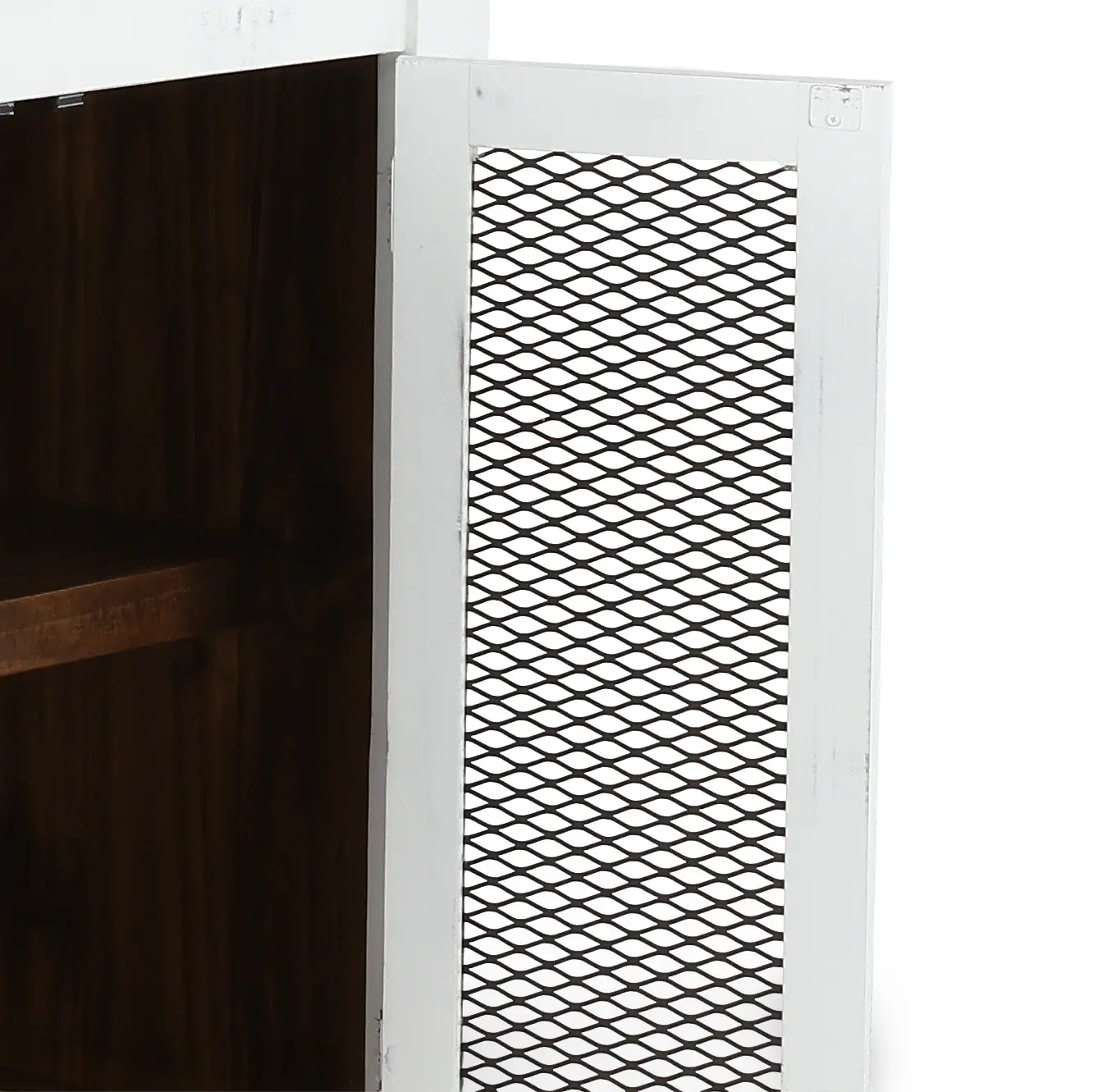 Pueblo Rustic White Bookcase-8