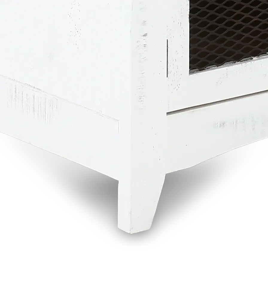 Pueblo Rustic White Bookcase-9