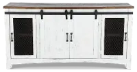Pueblo Rustic White TV Stand