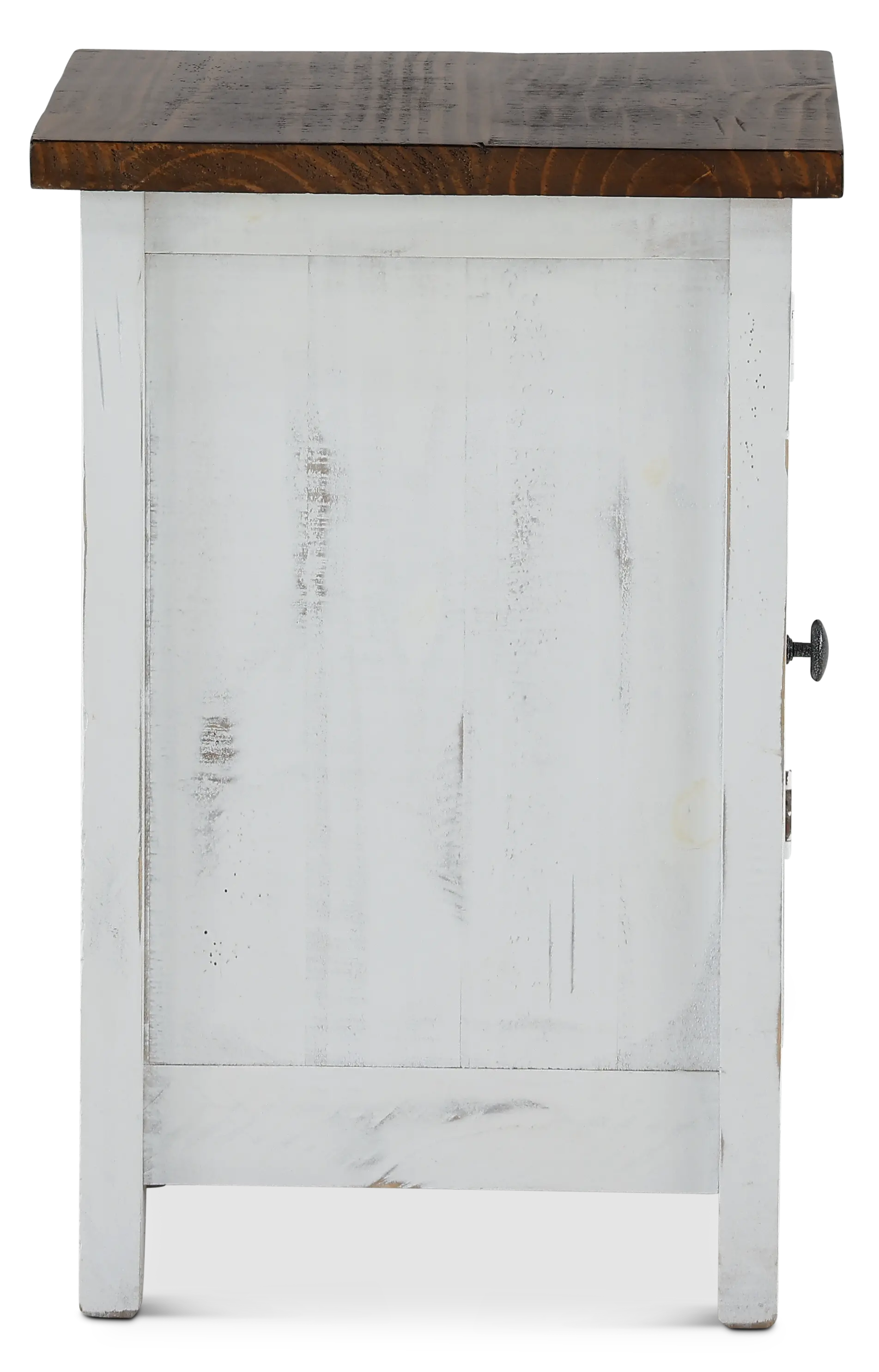 Pueblo Rustic White Side Table-5