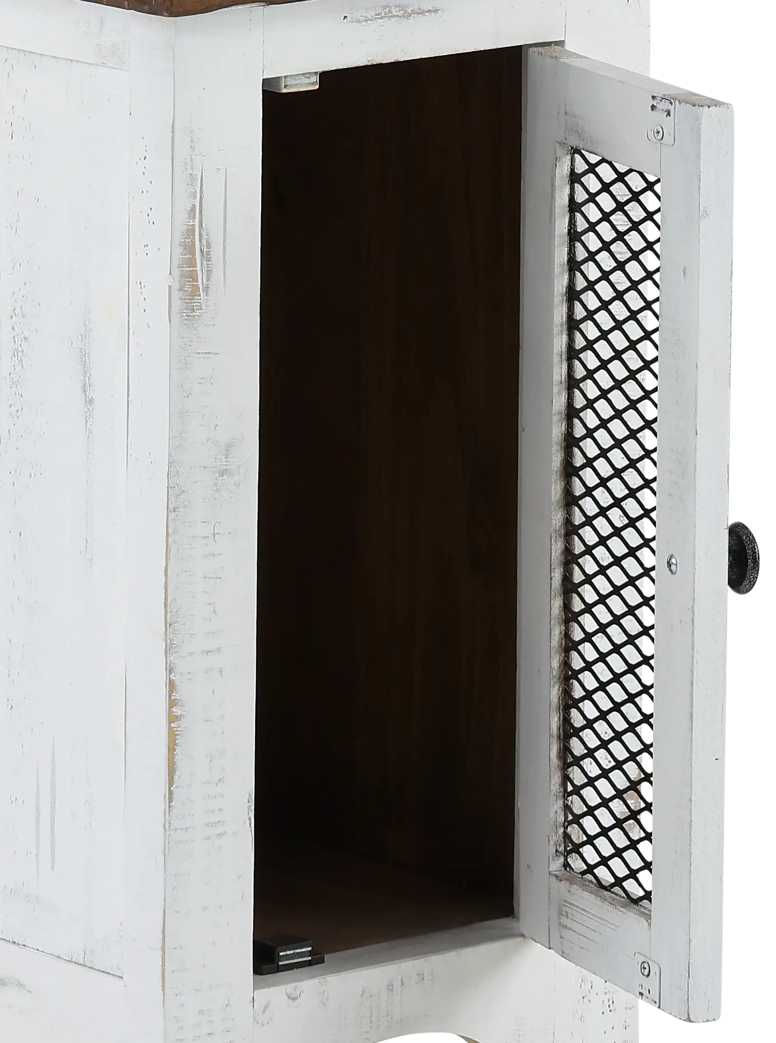 Pueblo Rustic White Side Table-7