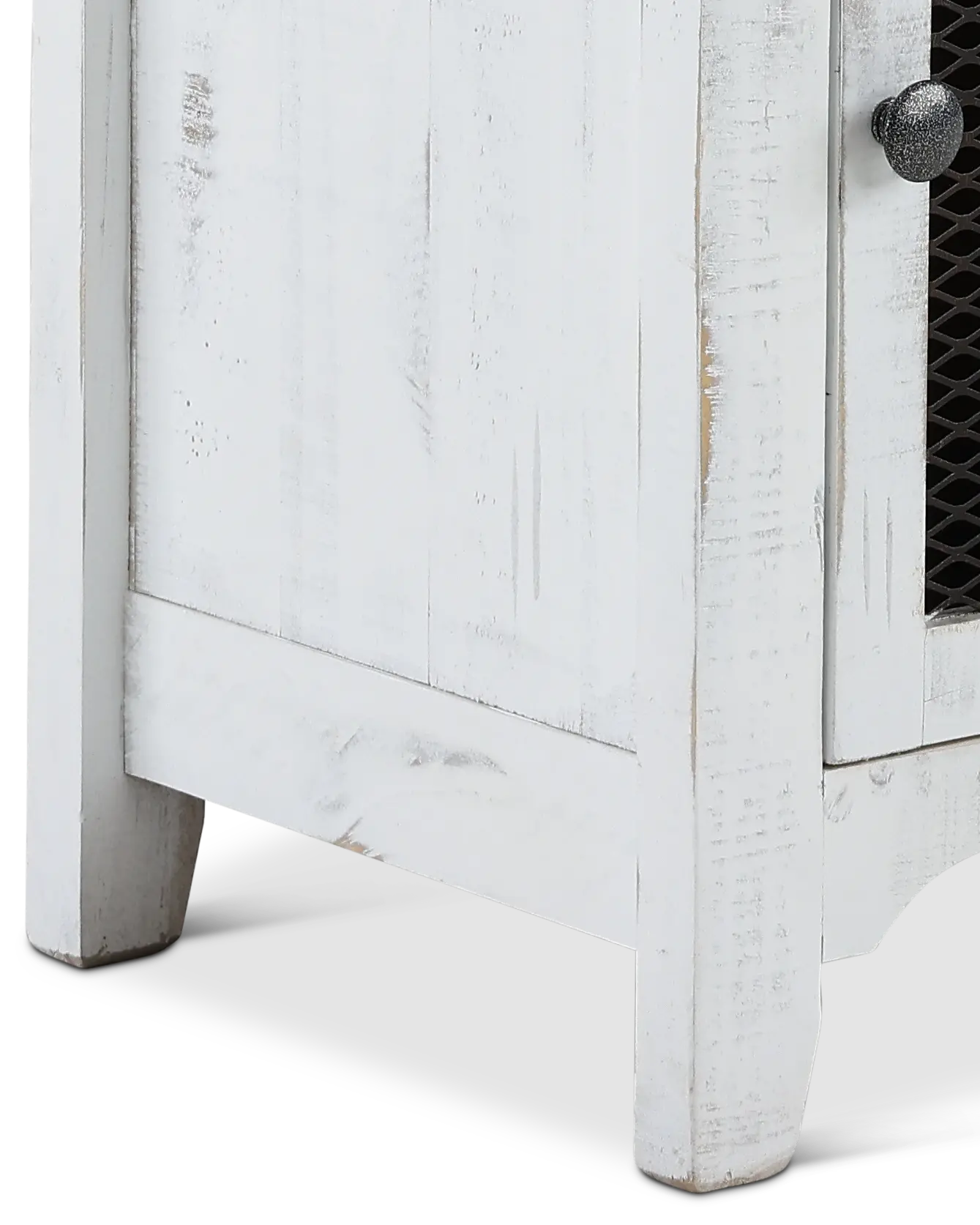 Pueblo Rustic White Side Table-8