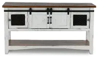 Pueblo Rustic White Console Table