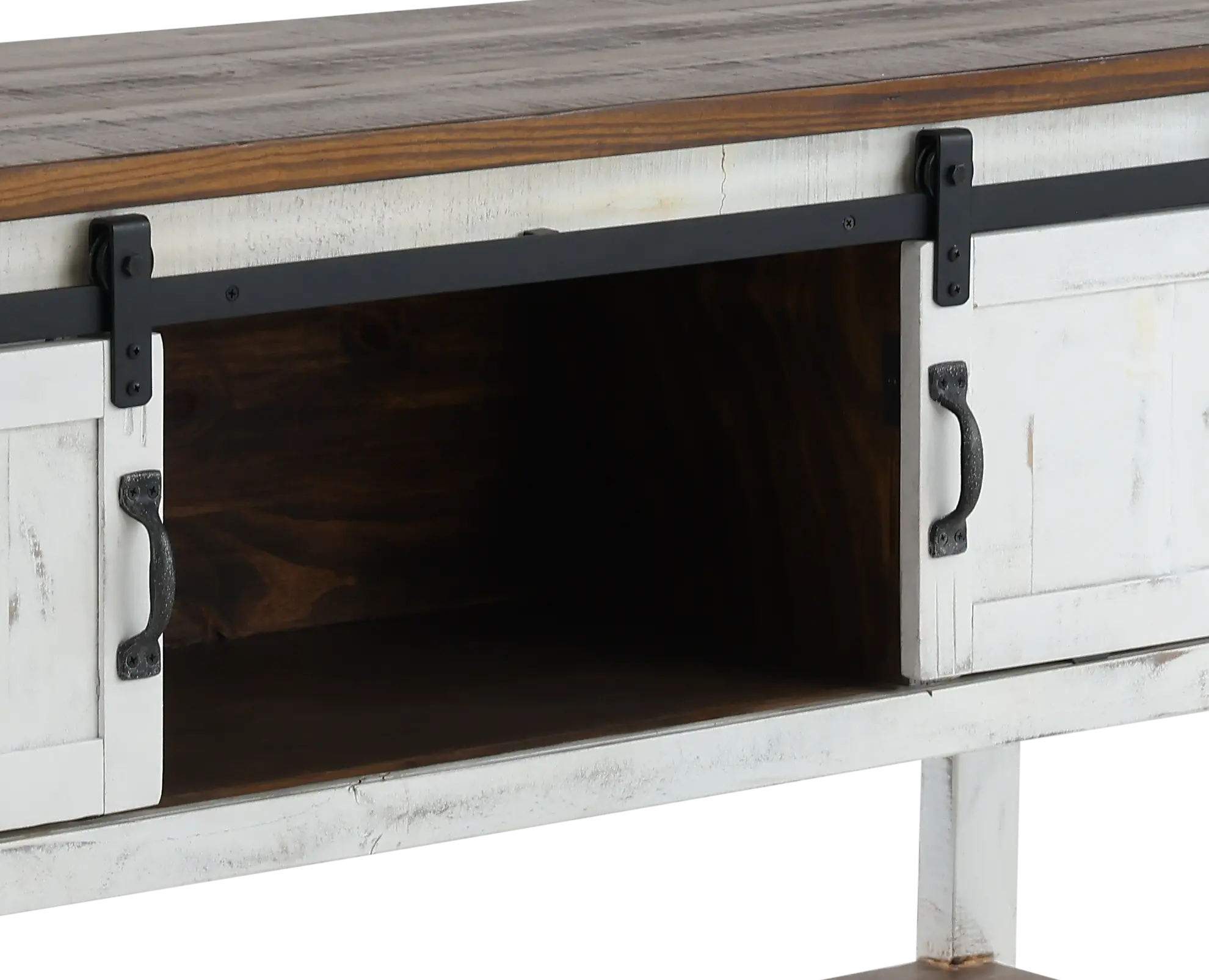 Pueblo Rustic White Console Table-7