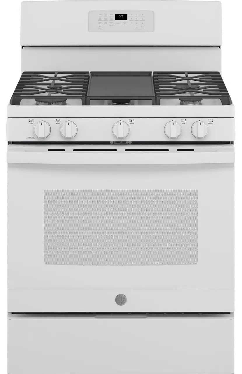 JGB660DPWW GE 5 cu ft Gas Range - White-3