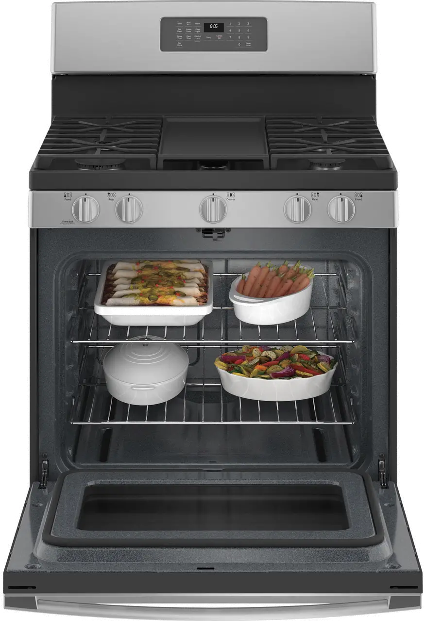 JGB660SPSS GE 5 cu ft Gas Range - Stainless Steel-2