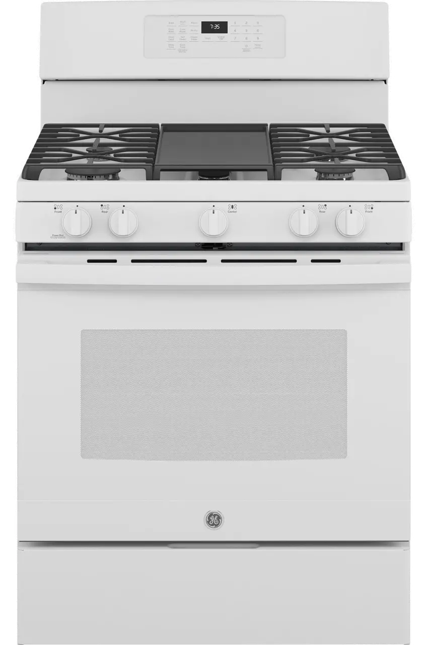 JGB735DPWW GE 5 cu ft Gas Range - White-3