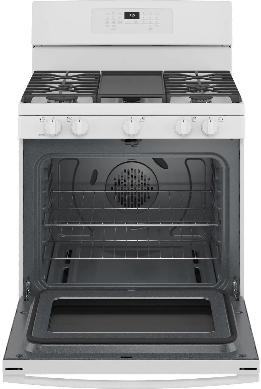 JGB735DPWW GE 5 cu ft Gas Range - White-2