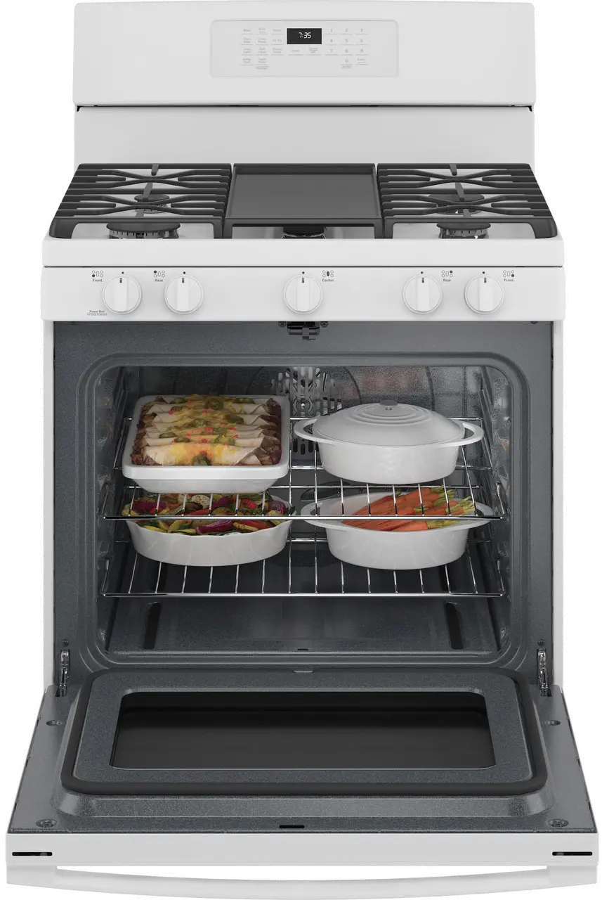 JGB735DPWW GE 5 cu ft Gas Range - White-4
