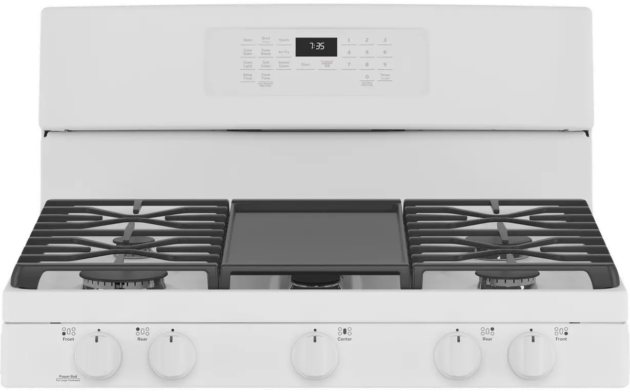 JGB735DPWW GE 5 cu ft Gas Range - White-5