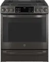 PGS930BPTS GE Profile 30 Inch Slide In Smart Gas Range with Convection - 5.3 cu. ft. Black Stainless Steel