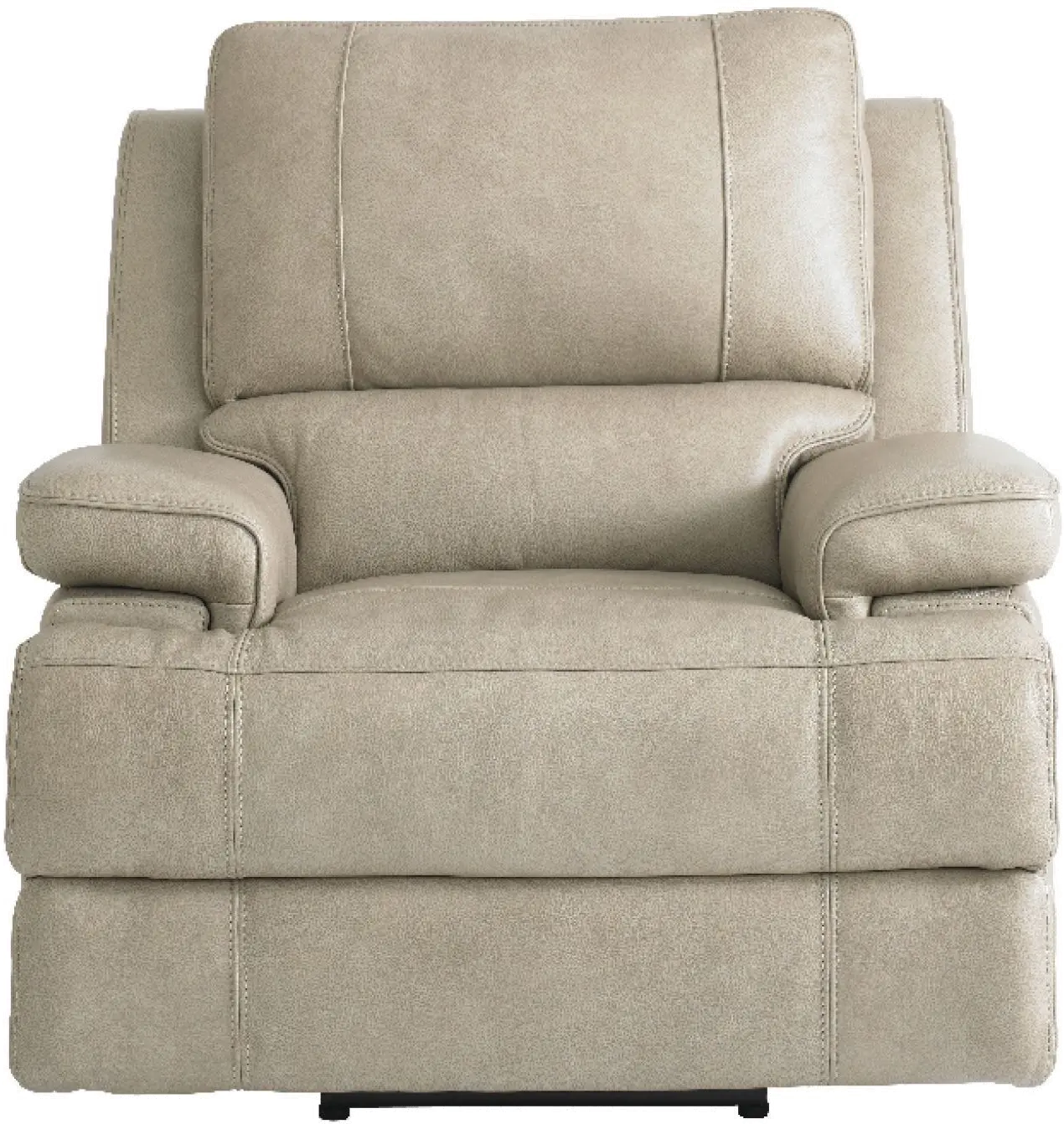 Parker Flax Beige Leather Power Recliner-1