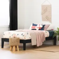 12481 Twin Black Platform Bed- Vito