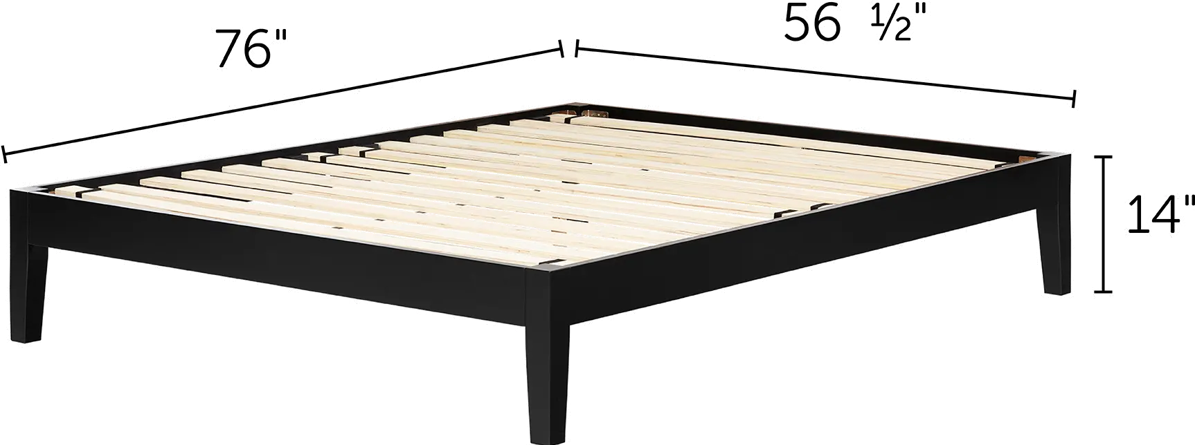 12482 Vito Full Black Platform Bed - South Shore-7