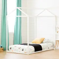 12512 Sweedi Twin White Wooden House Bed - South Shore