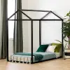 12513 Sweedi Twin Black Wooden House Bed - South Shore