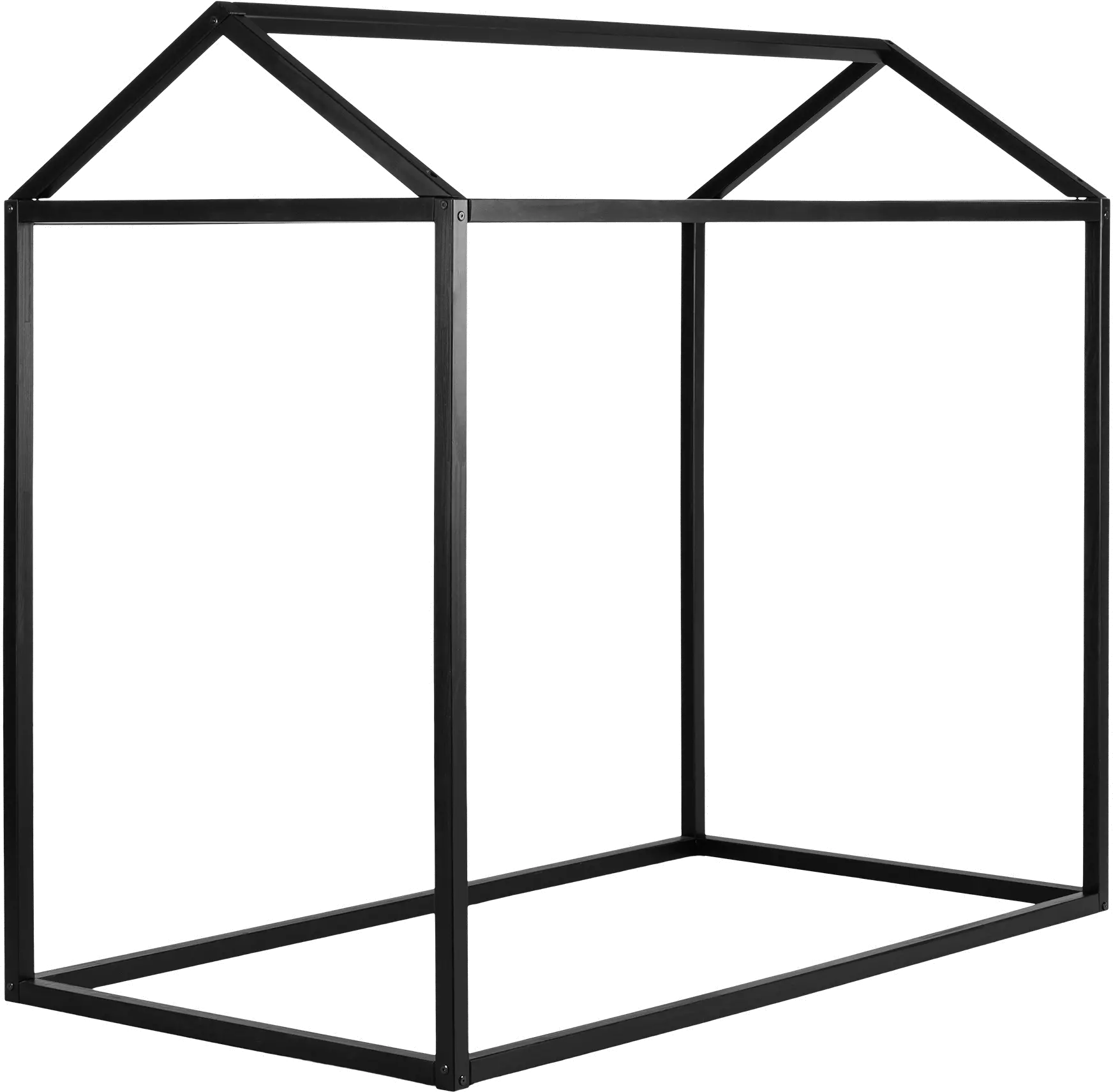 12513 Sweedi Twin Black Wooden House Bed - South Shore-1