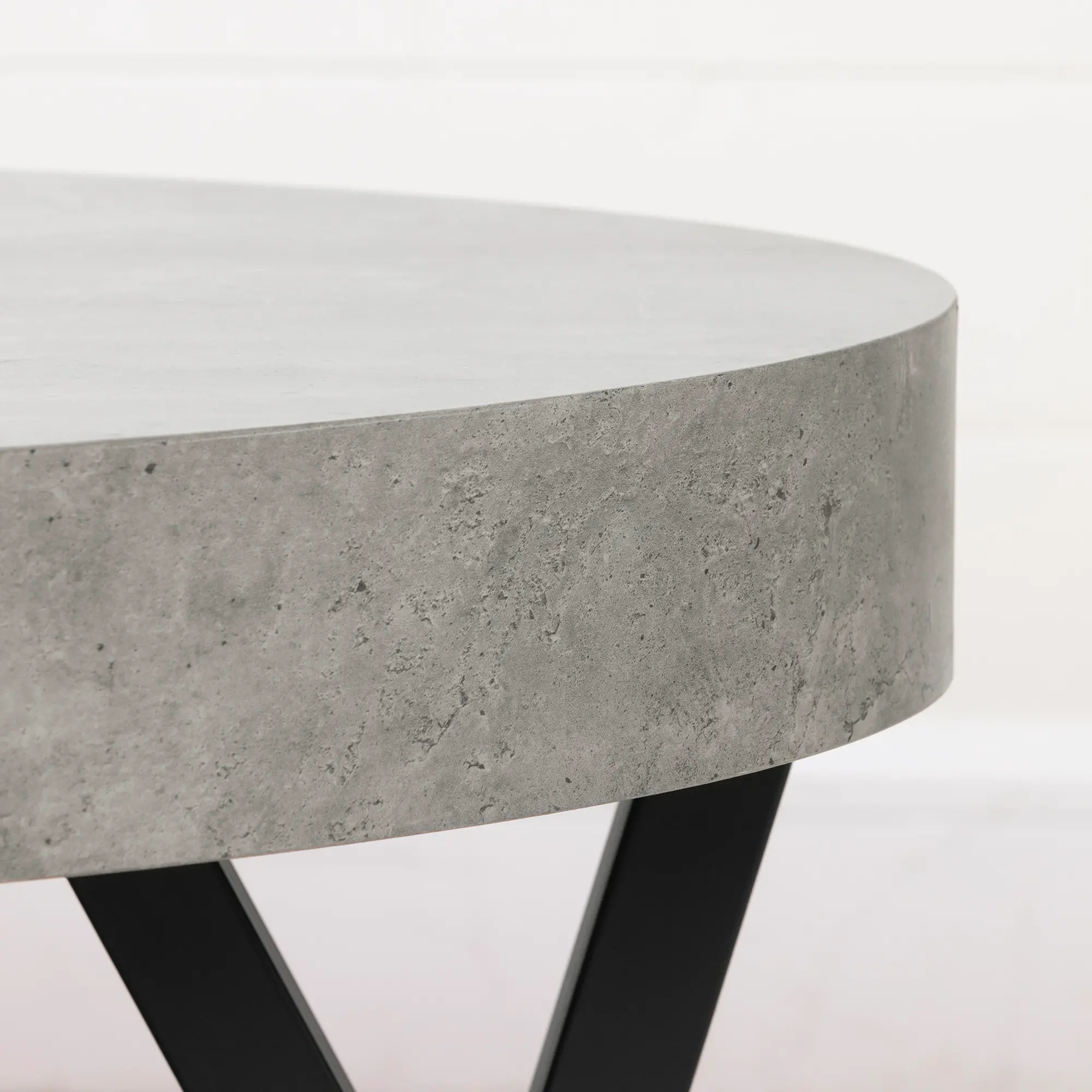 12668 City Life Concrete and Black Coffee Table-4