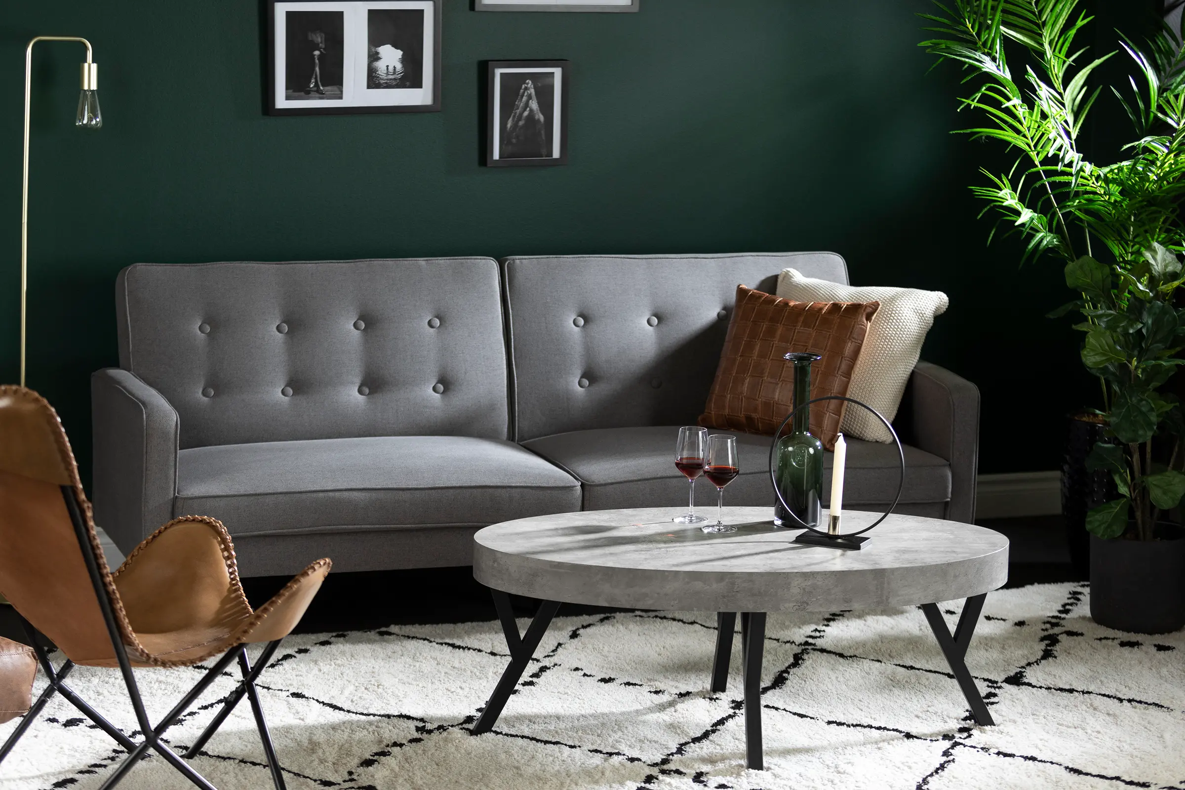 12668 City Life Concrete and Black Coffee Table-7