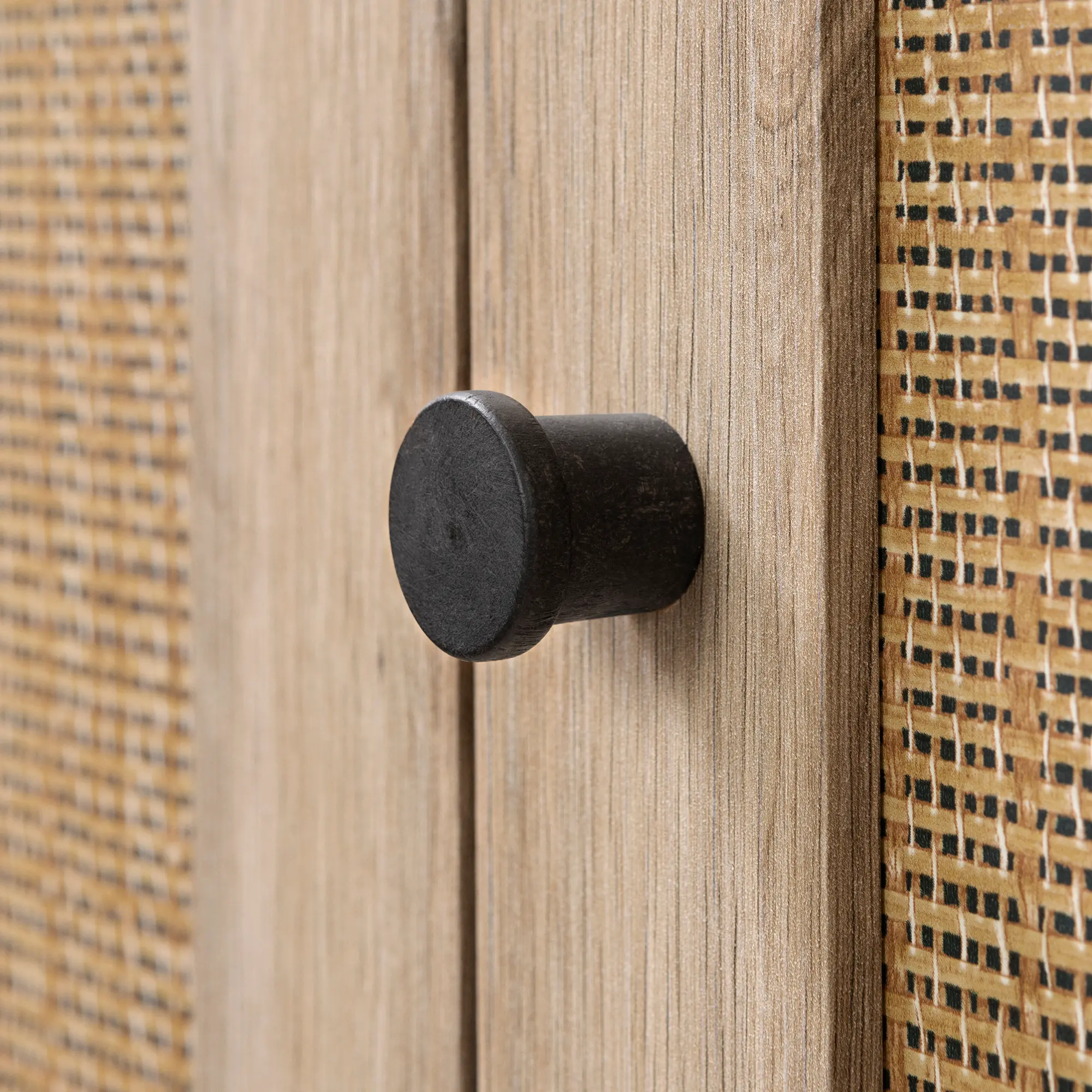 12921 Balka Oak & Faux Rattan TV Stand - South Shore-3