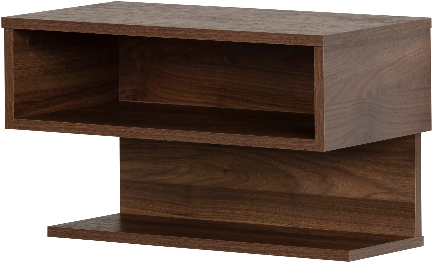 13246 Walnut Floating Nightstand- Sazena-1