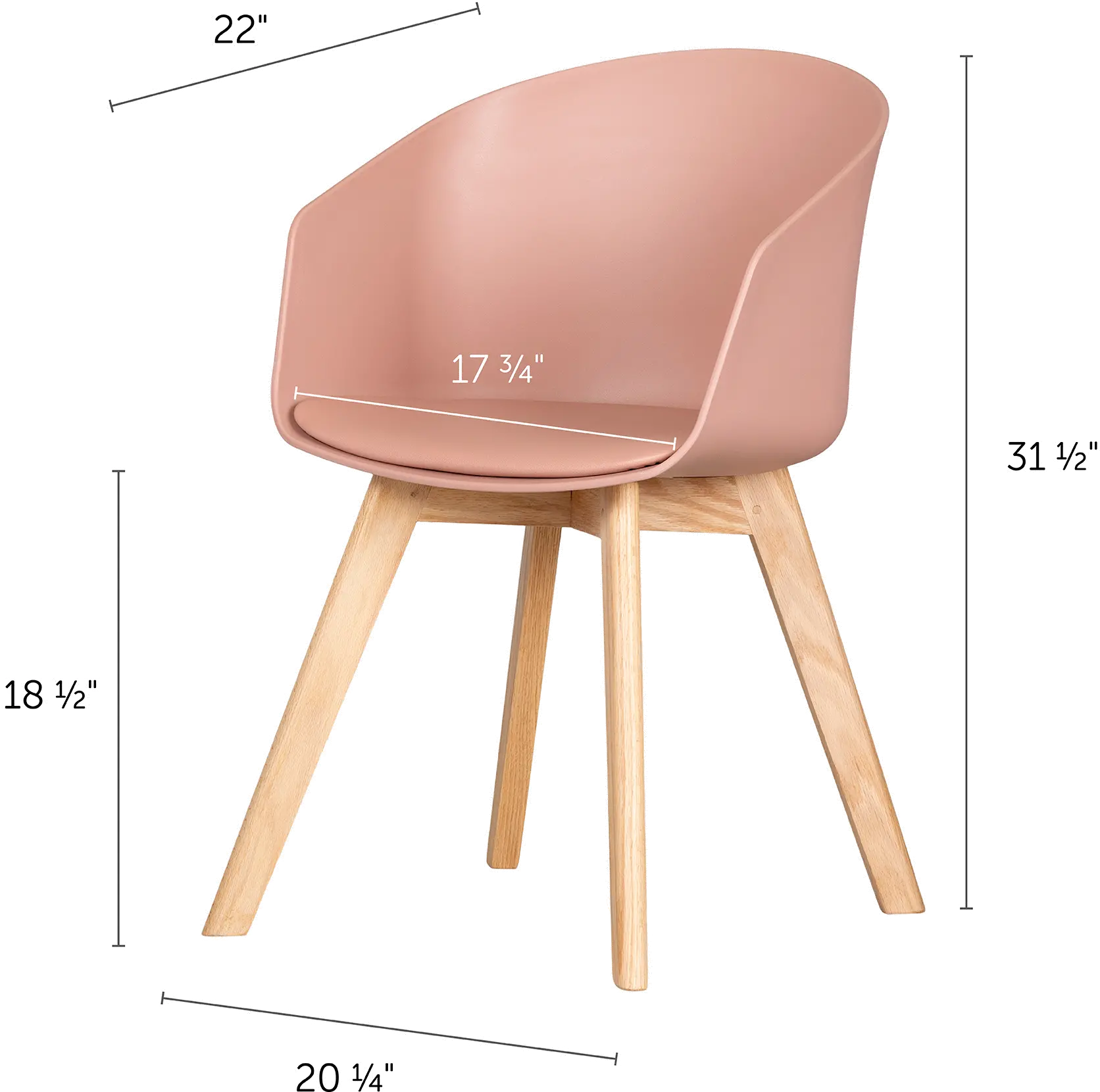 100402 Flam Pink and Natural Dining Room Chair - South Shore-5