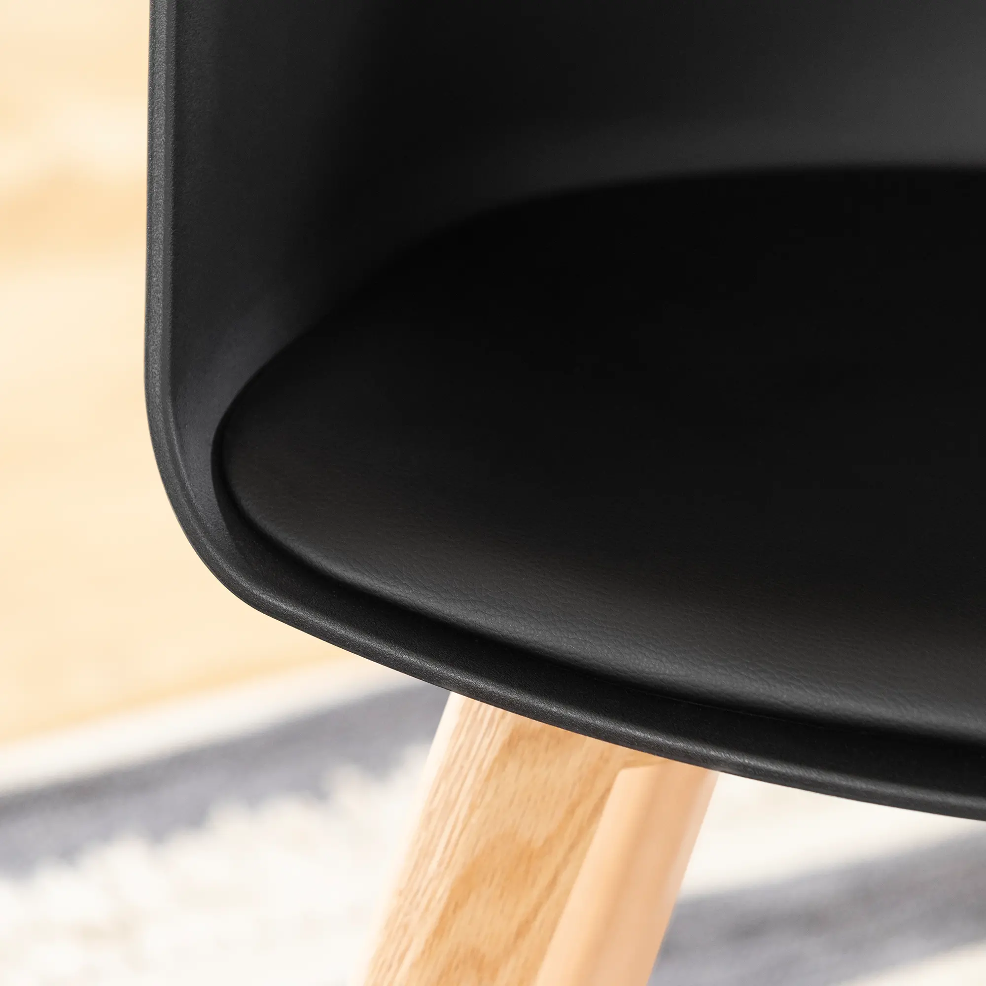 100410 Flam Black and Natural Dining Room Chair - South Shore-4