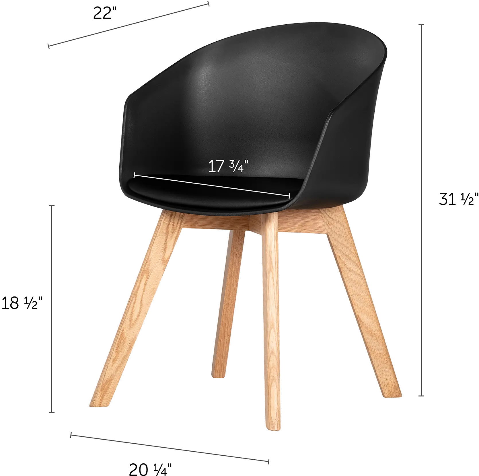 100410 Flam Black and Natural Dining Room Chair - South Shore-6