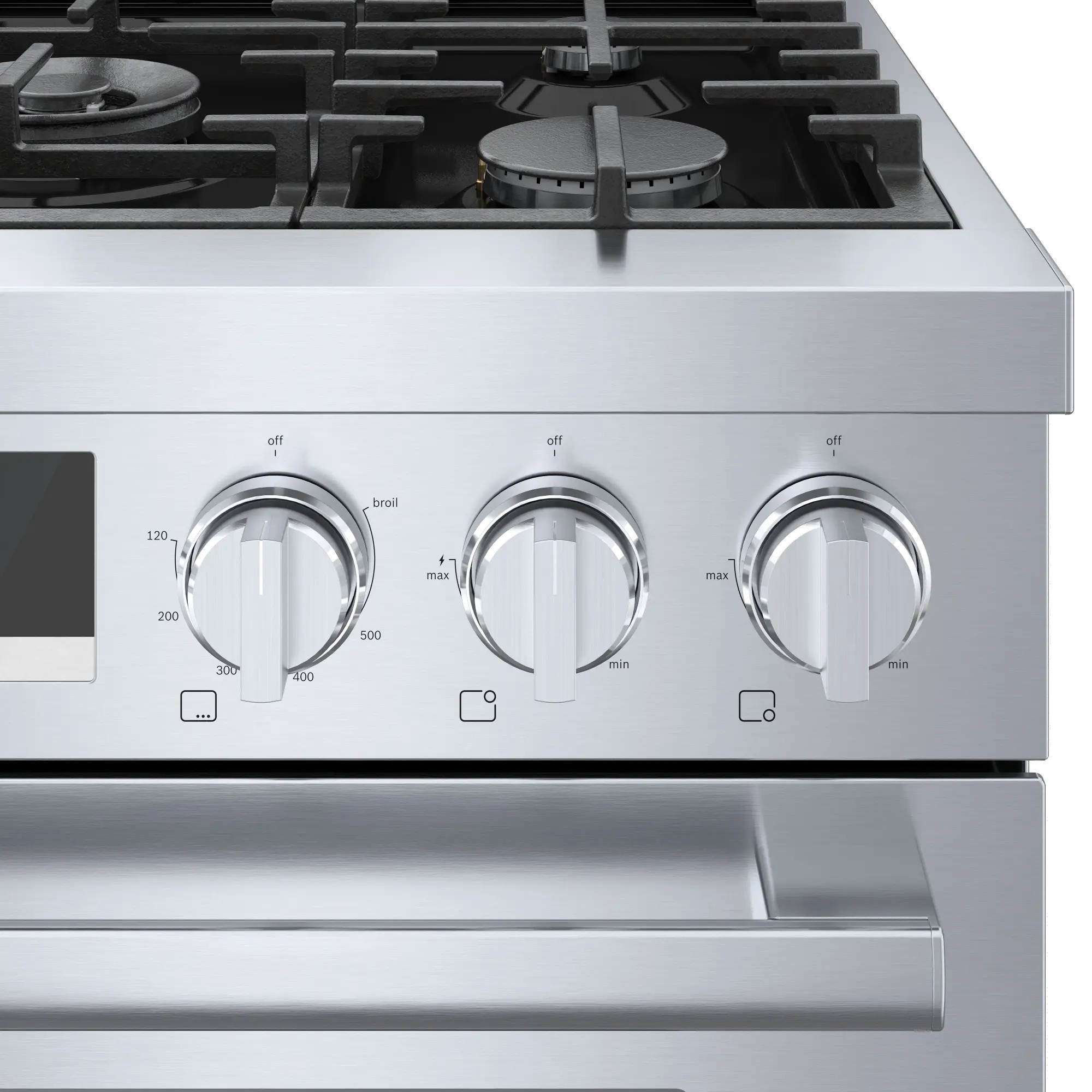 HGS8055UC Bosch 800 Series 3.7 cu ft Gas Range - Stainless Steel 30 Inch-8