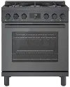 HGS8045UC Bosch 800 Series 3.6 cu ft Gas Range - Black Stainless Steel 30 Inch