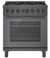 HGS8045UC Bosch 800 Series 3.6 cu ft Gas Range - Black Stainless Steel 30 Inch