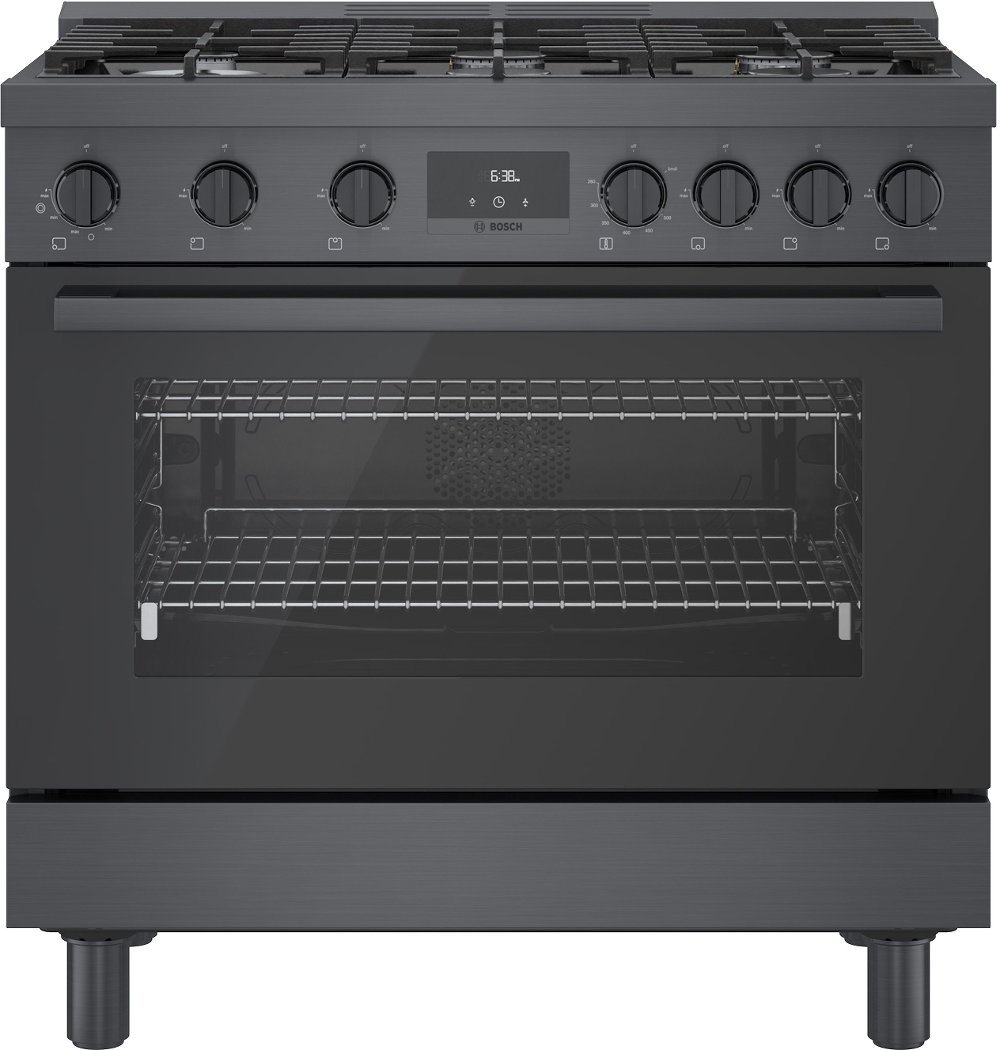 Bosch 800 Series 3.4 cu ft Gas Range - Black Stainless Steel 36 Inch