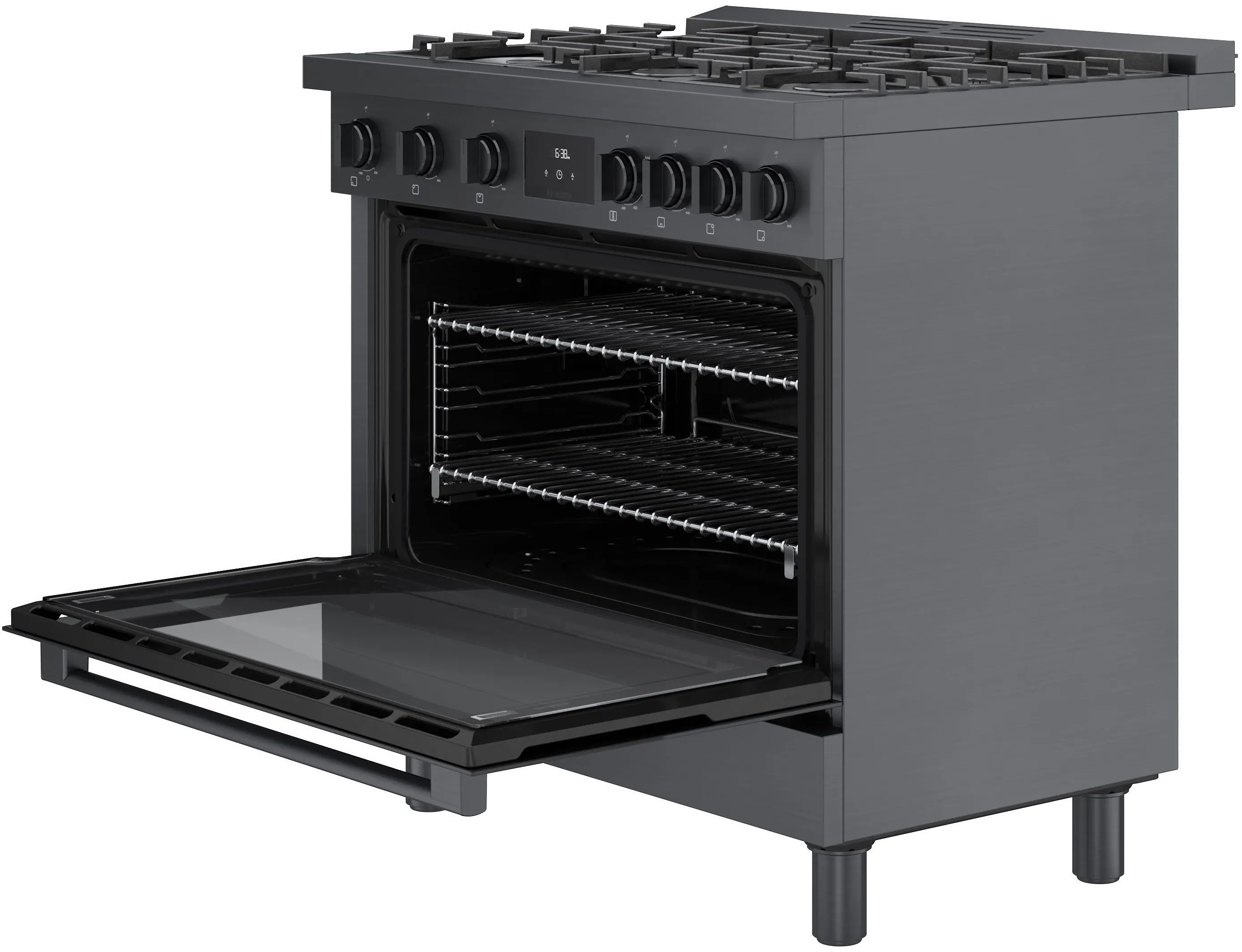 HGS8645UC Bosch 800 Series 3.4 cu ft Gas Range - Black Stainless Steel 36 Inch-5