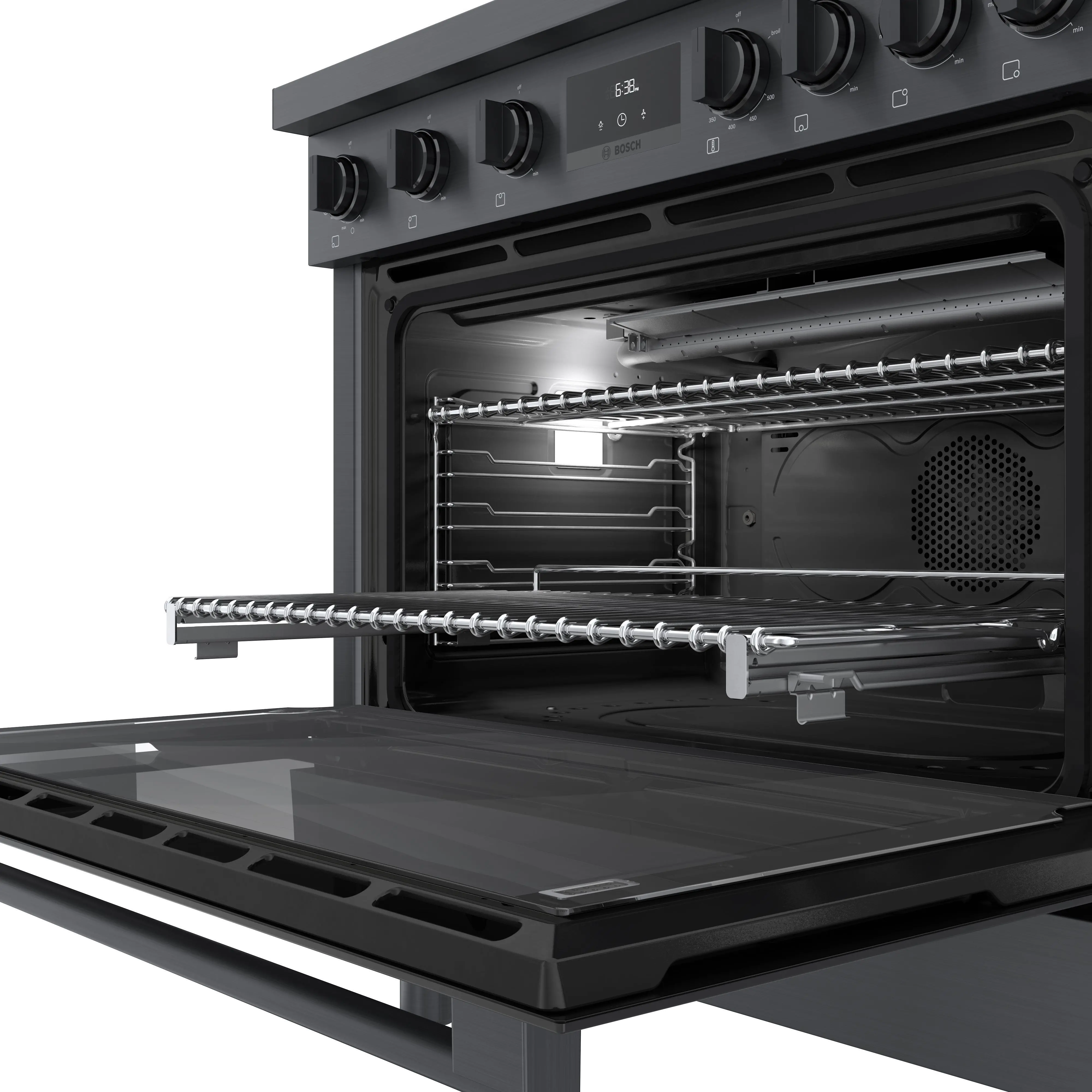 HGS8645UC Bosch 800 Series 3.4 cu ft Gas Range - Black Stainless Steel 36 Inch-7
