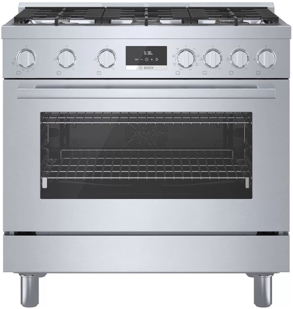 Bosch 800 Freestanding Dual Fuel Range - 36 Inch Stainless Steel
