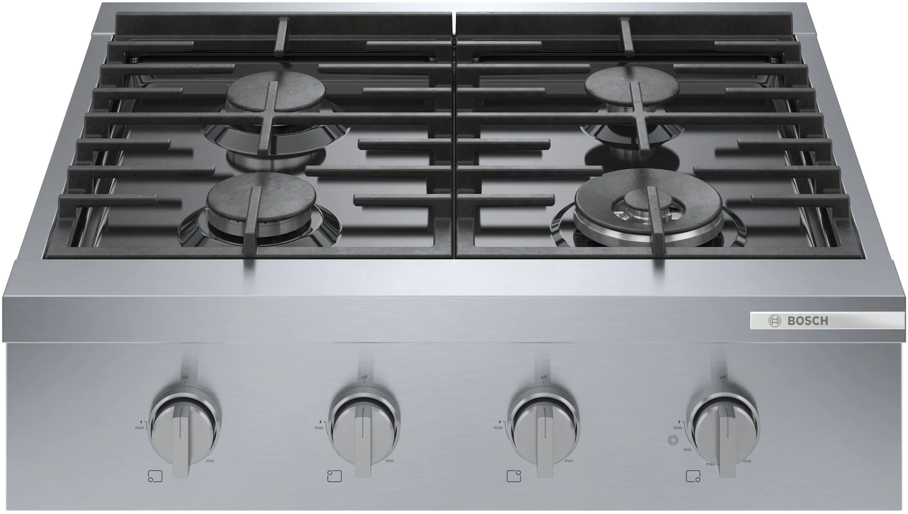 RGM8058UC Bosch 800 Series 30 Inch Gas Rangetop - Stainless Steel-1