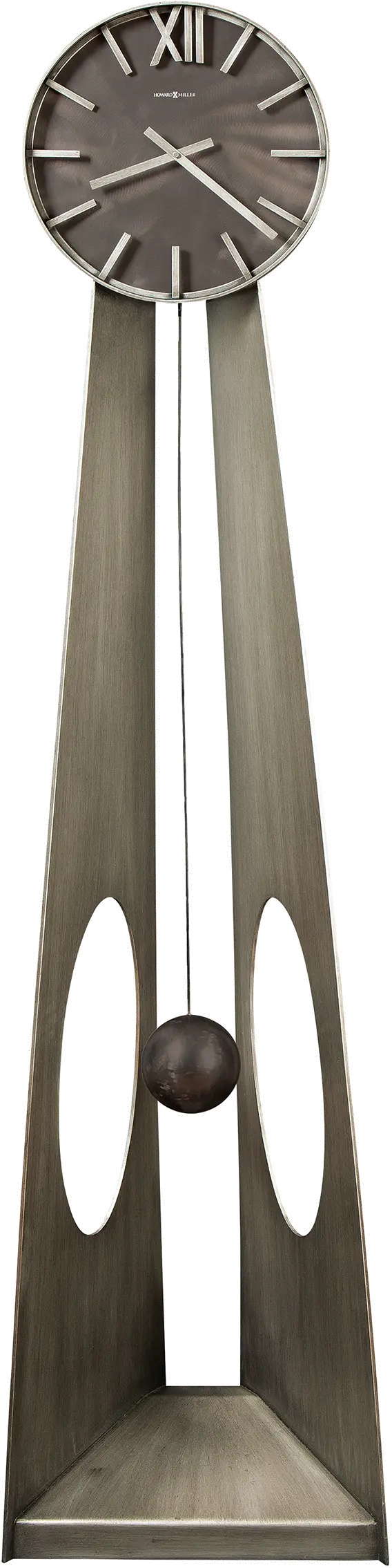 Otis Modern Silver Floor Clock-1