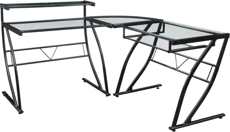 Constellation Black Metal L-Shape Desk