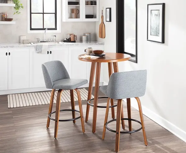 B26-TRNO2Q WLGY2 Mid Century Modern Brown and Gray Counter Height Stool (Set of 2) - Tintori-3