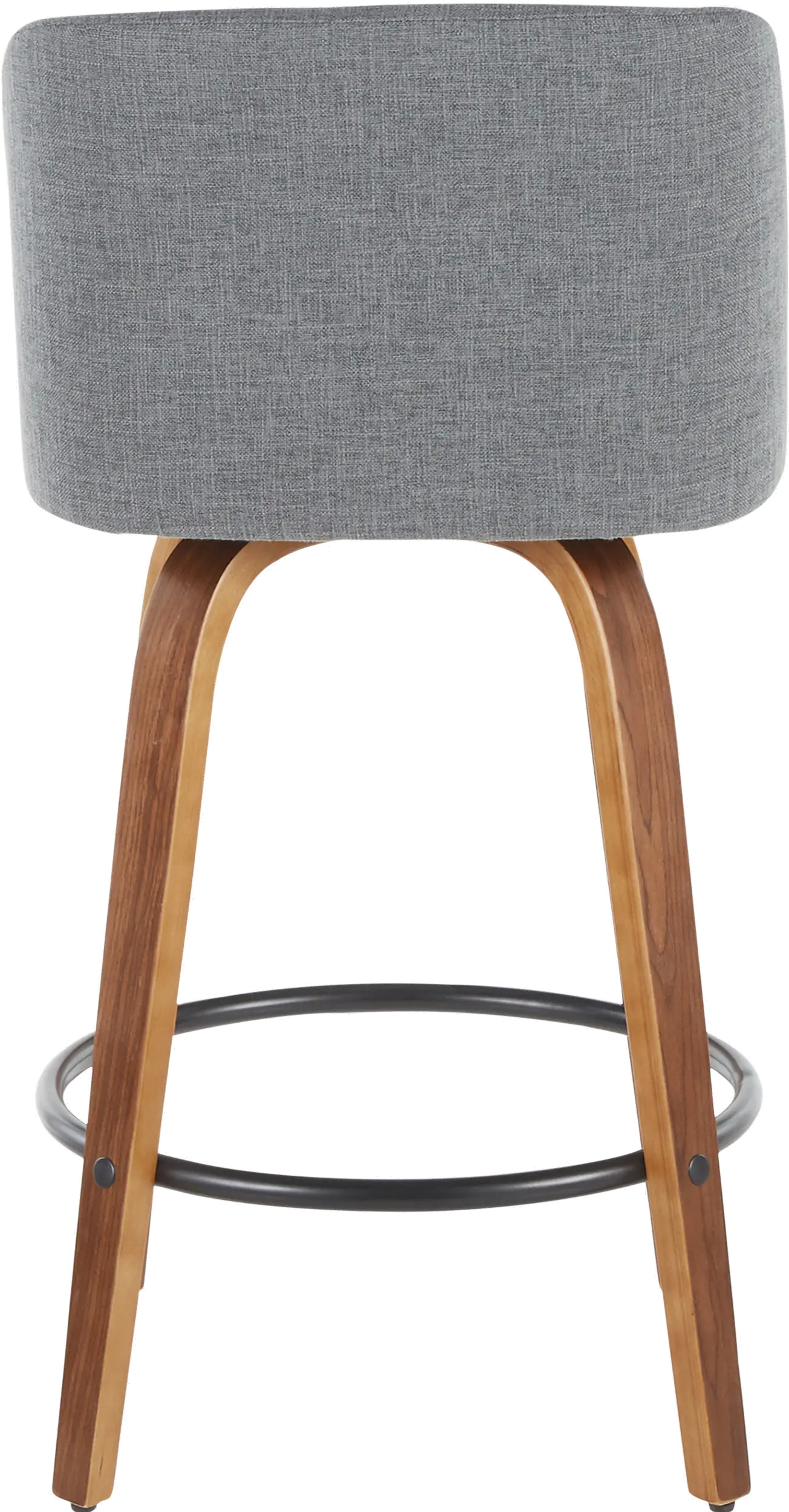 B26-TRNO2Q WLGY2 Mid Century Modern Brown and Gray Counter Height Stool (Set of 2) - Tintori-6