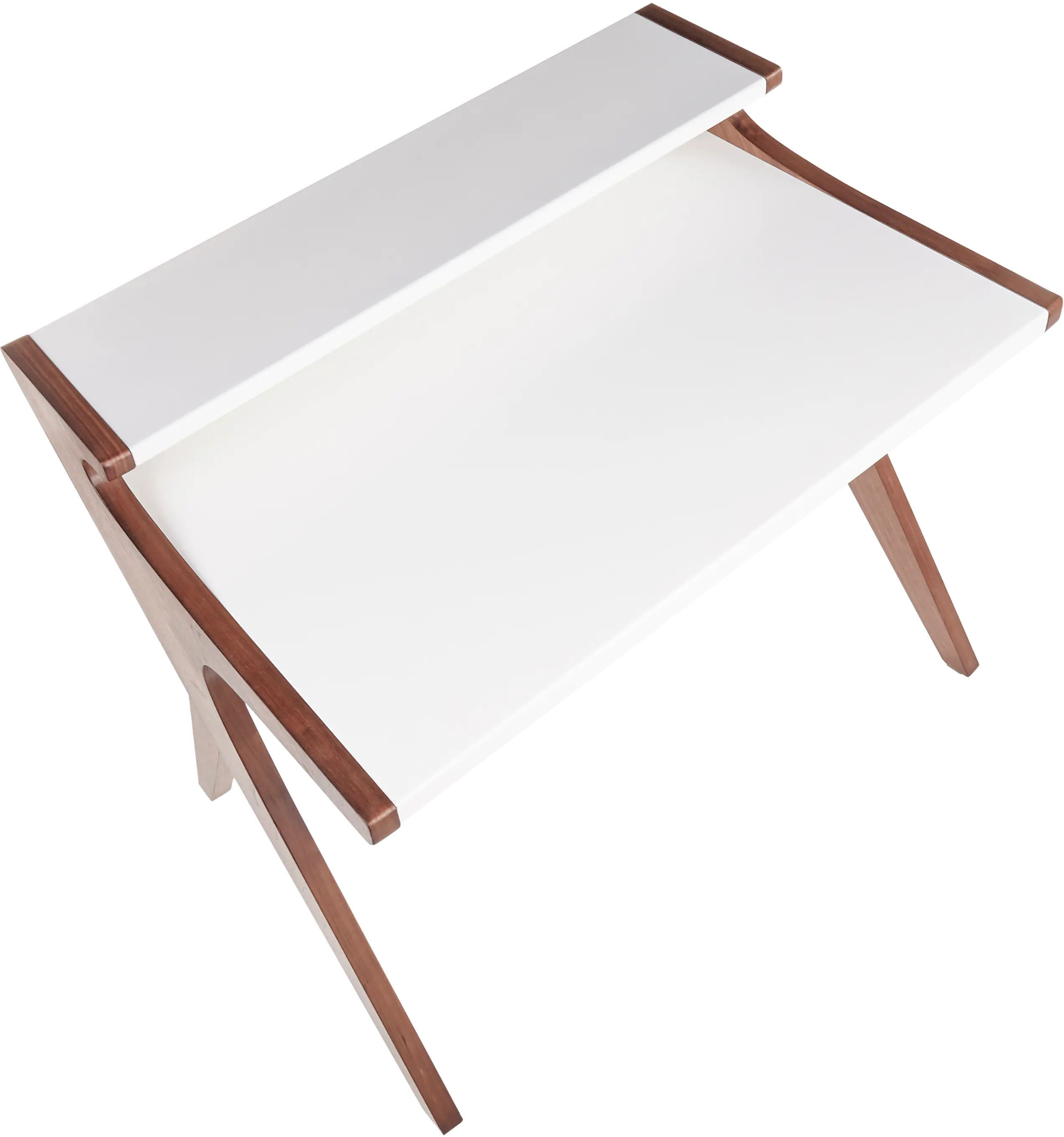 OFD-ARCHER WLW White and Walnut Wood Home Office Desk - Archer-6